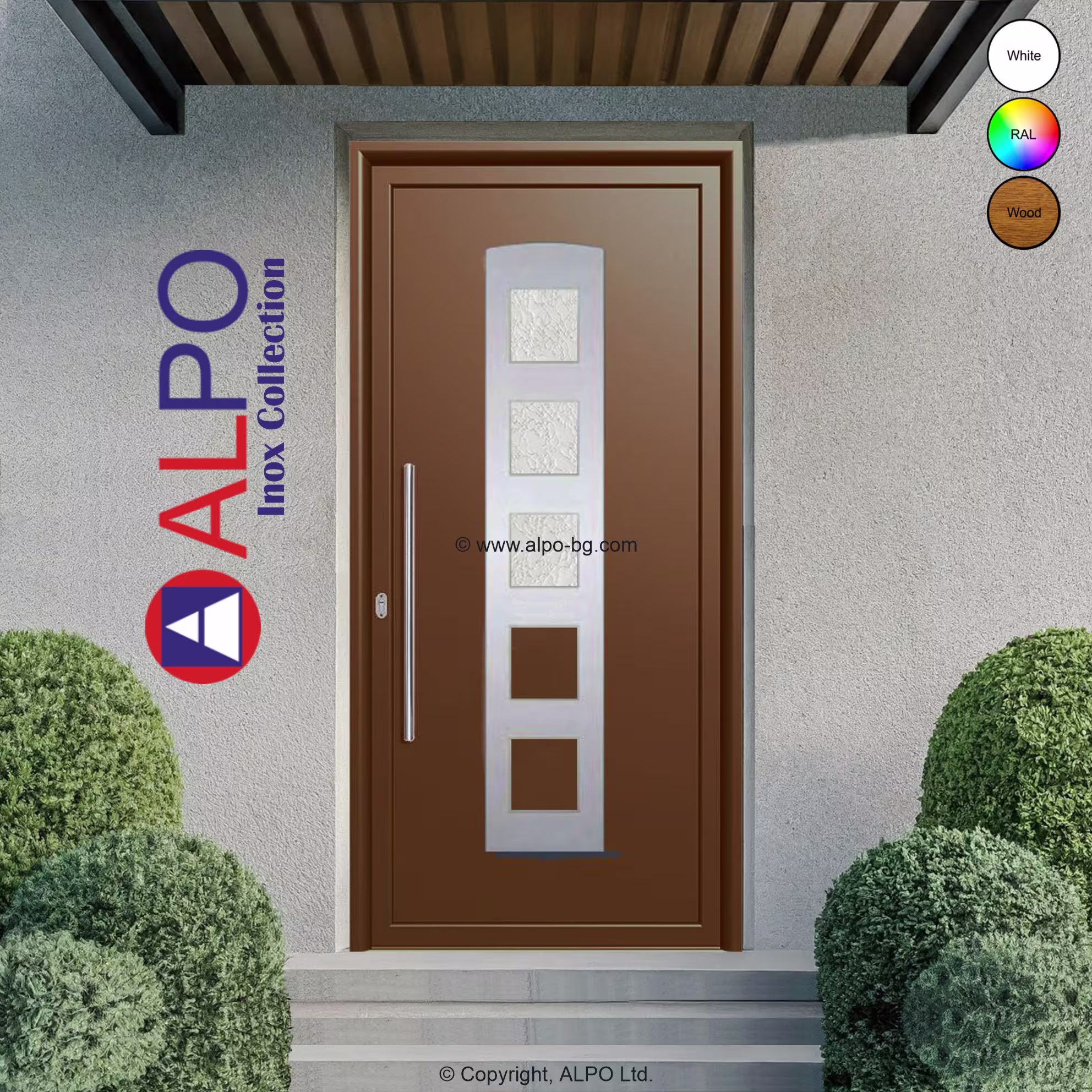 Висококачествен алуминиев панел за врата АЛПО 6154