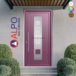 Термоизолационен алуминиев панел за врата ALPO Inox Collection 6164