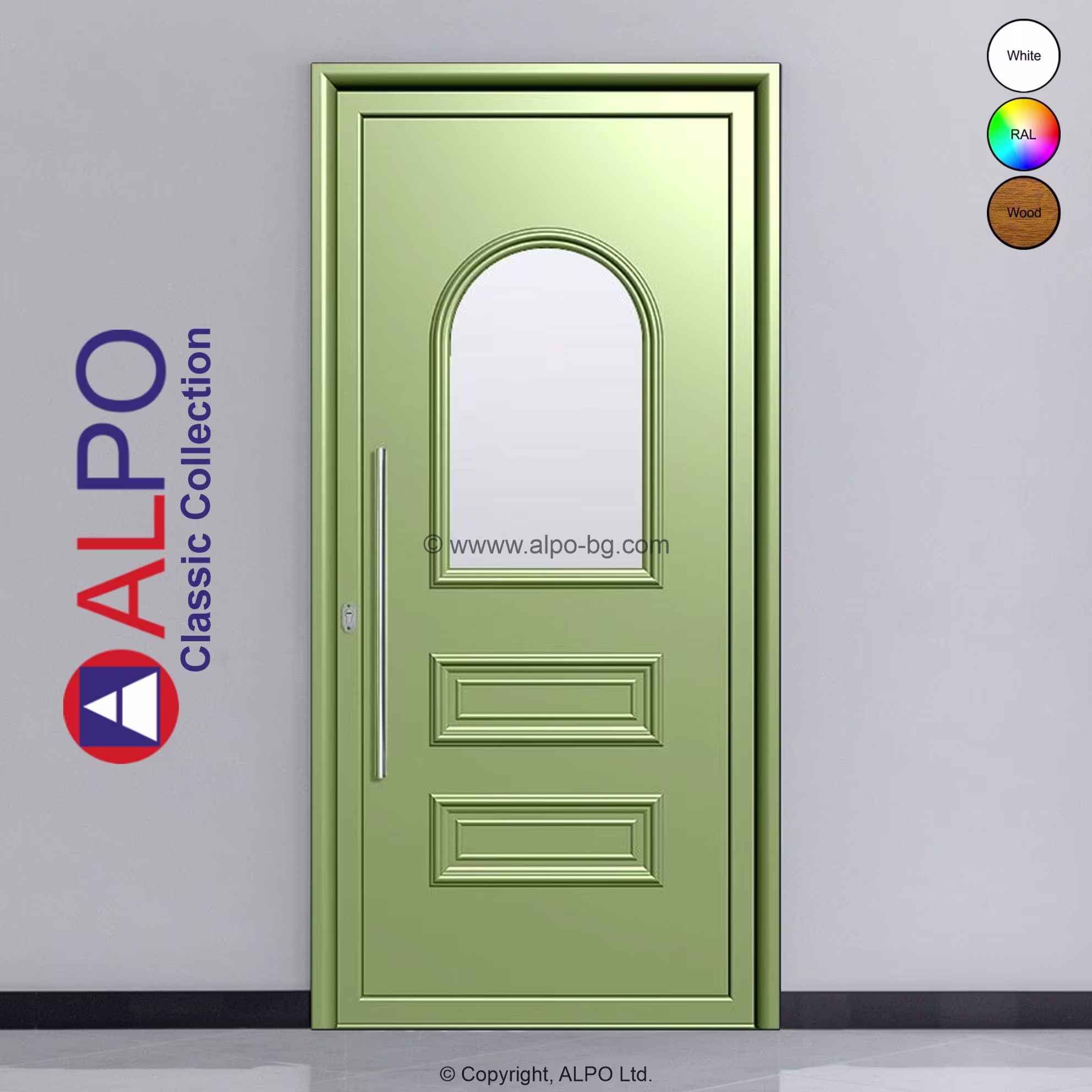 Висококачествена врата с панел ALPO Classic Collection №2310
