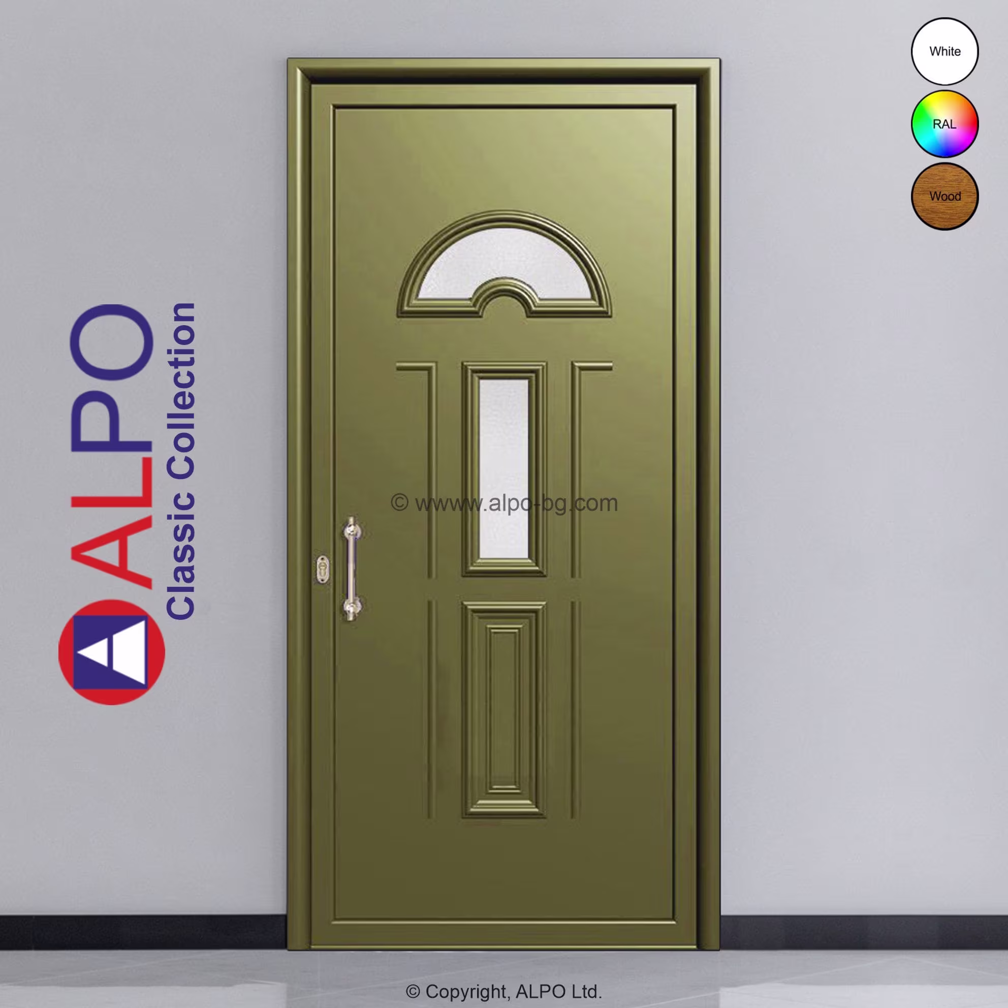 Висококачествена врата с панел ALPO Classic Collection №3168