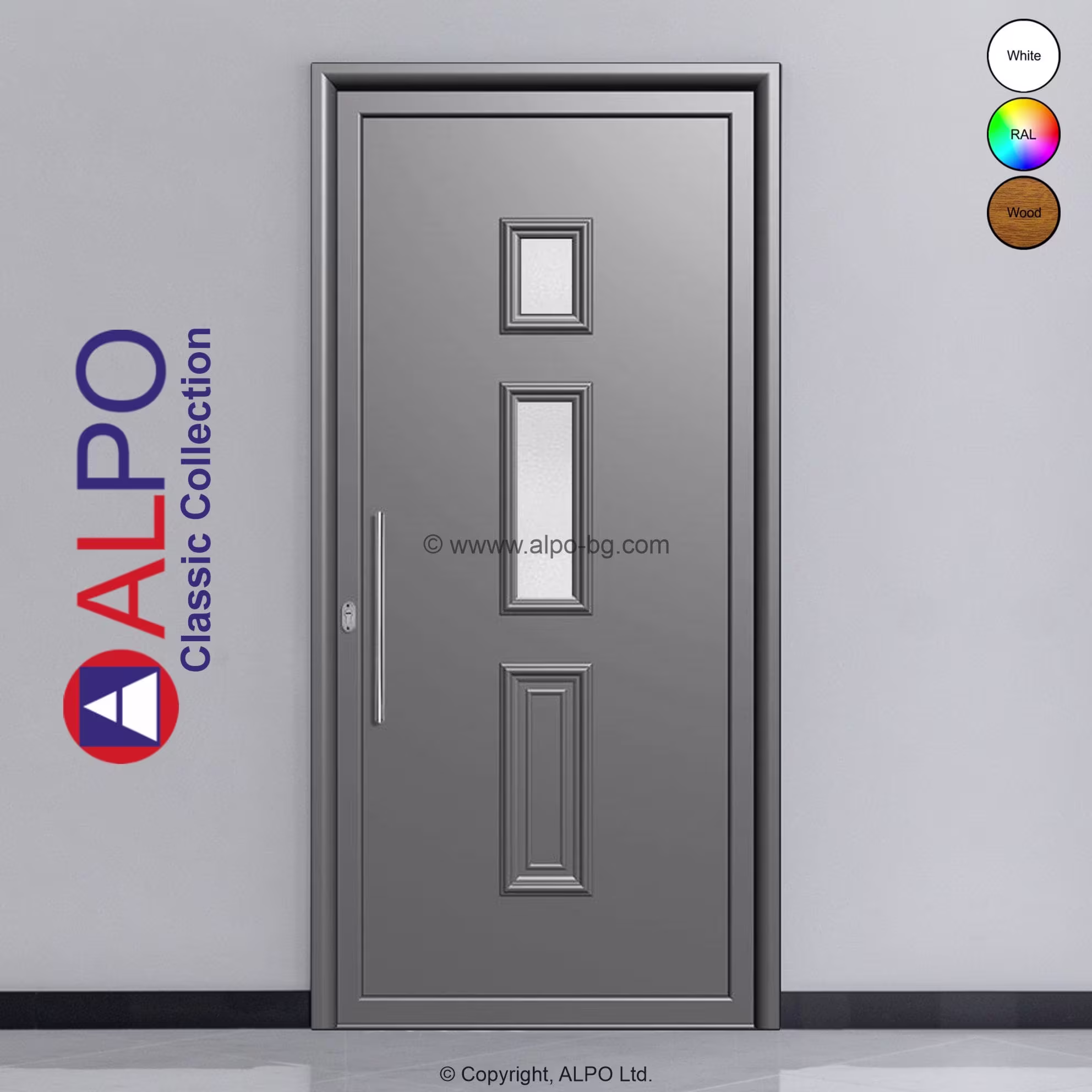 Термоизолационно пано за врата от алуминий АЛПО 3321