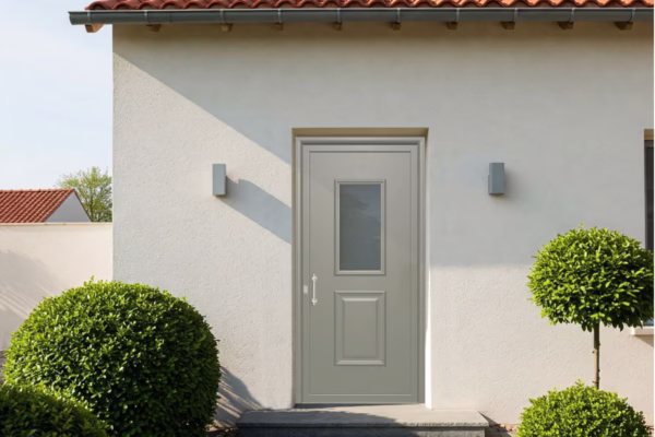 Алуминиева врата с орнаментен панел Алпо Класик колекция