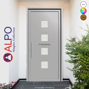 Пано за врата с четири стъклопакета Делта ALPO 8062