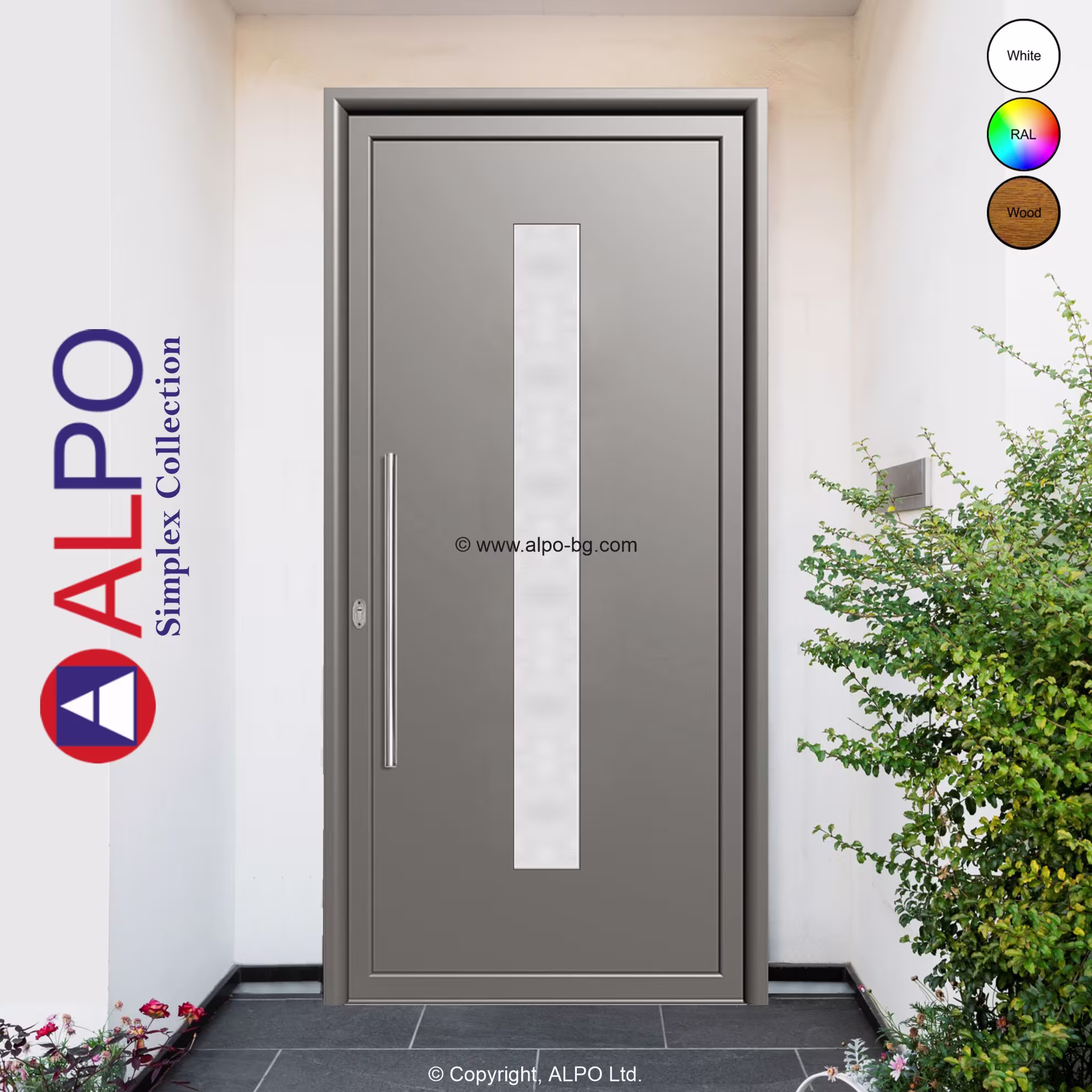 Алуминиев панел за врата ALPO SIMPLEX COLLECTION 8114