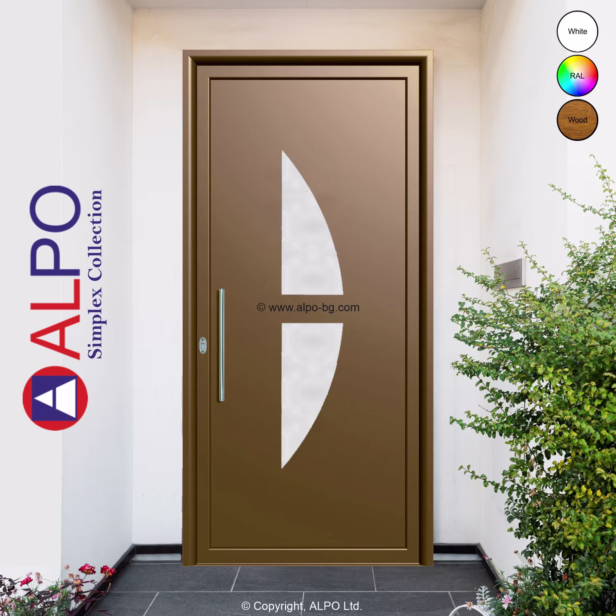 Термоизолационен панел за врата от алуминий ALPO 8134