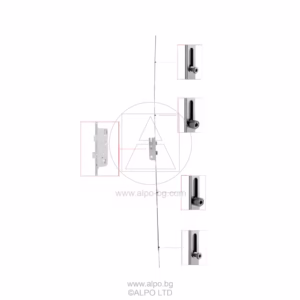 Многоточкова брава за врата с 5 точки на заключване - 2S+ 2R