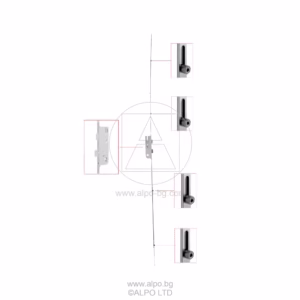 Многоточкова брава за врата с 5 точки на заключване - 4R