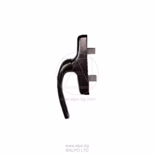 Шпанолет за прозорец с кит - черен