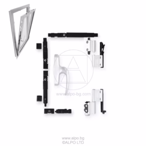 Двуосов механизъм за прозорец - бял